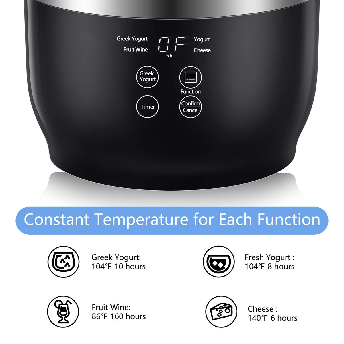 Bear Yogurt Maker BPA-free design supports healthy, chemical-free storage.