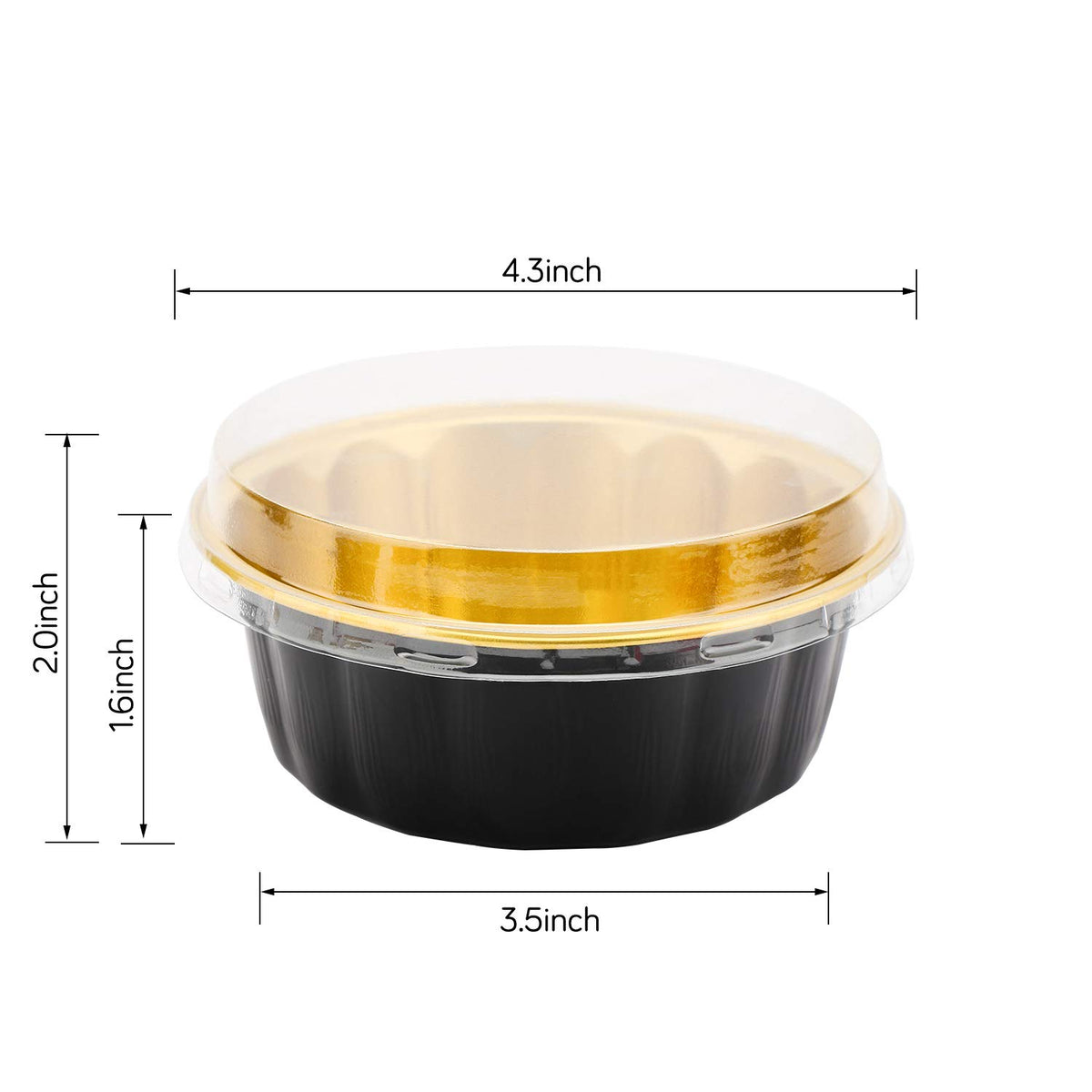 Beasea aluminum foil cups with lids for baking and convenient transport.