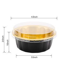 Beasea aluminum foil cups with lids for baking and convenient transport.