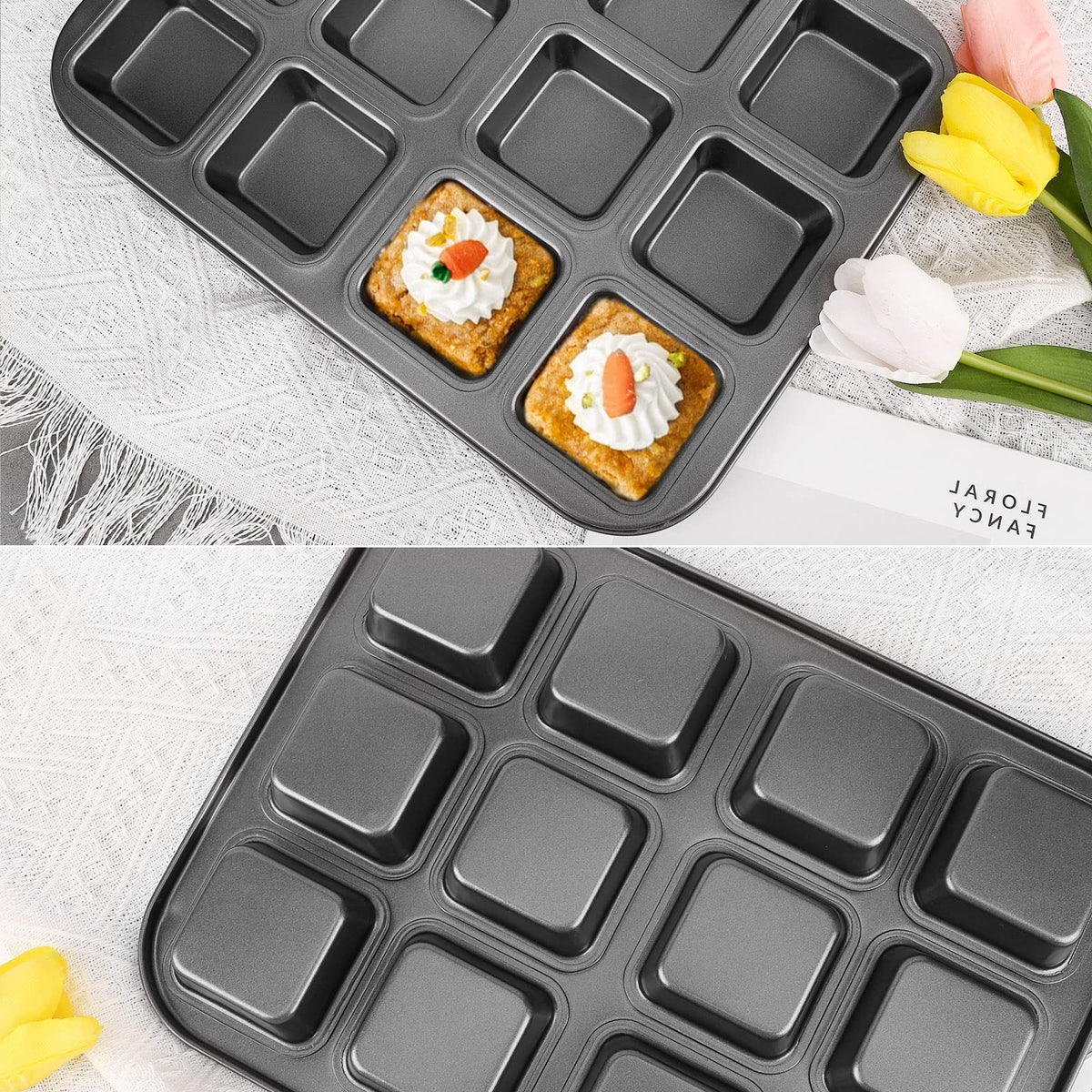 Beasea durable carbon steel pan suitable for regular oven use.