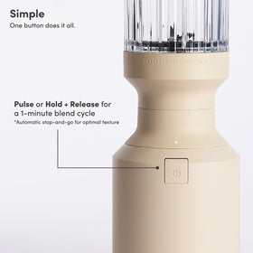 BEAST The Beast Mini Blender straw cap and straws support mess-free sipping