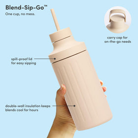 BEAST Beast Mini drinking lid enables spill-free sipping after blending