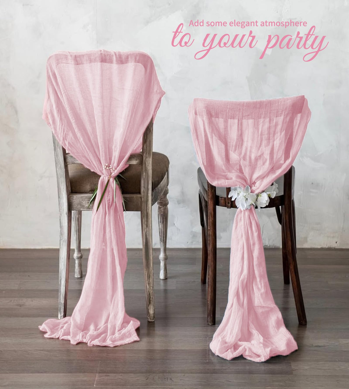 Beautane backdrop-draping cheesecloth creates photo-friendly decor options.
