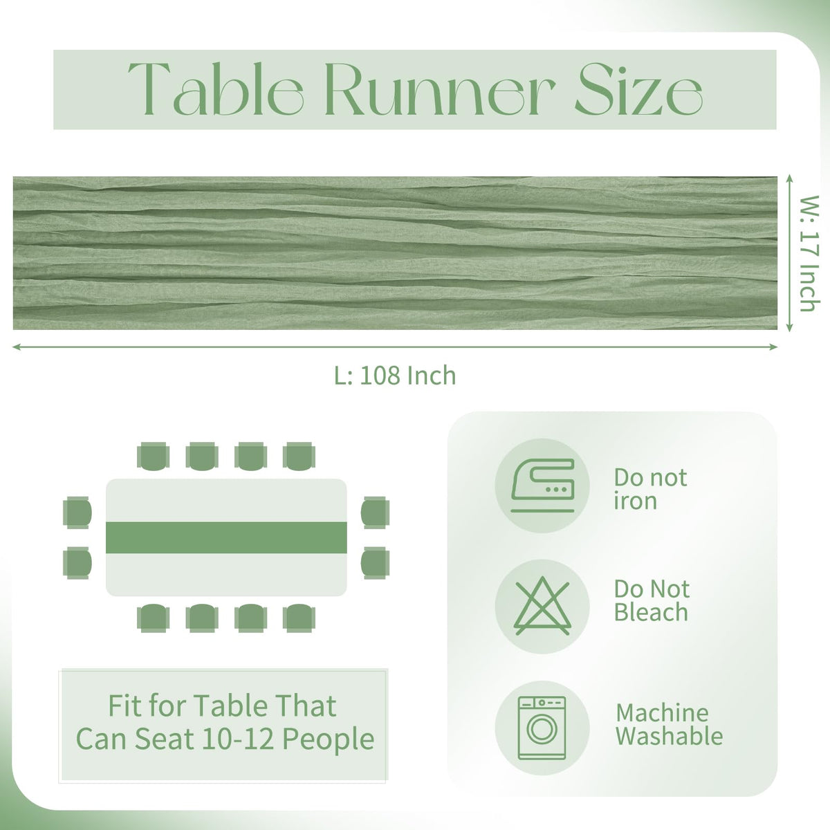 Beautane boho gauze table runner highlights light breathable texture for versatile decor.