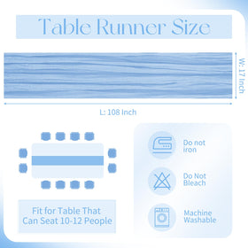 Beautane boho gauze table runner with crinkle texture adds romantic ambiance.