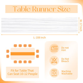 Beautane boho gauze texture table runner with soft crinkle finish for romantic decor.