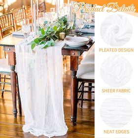Beautane table runner with stitched edges for durable, neat drape.