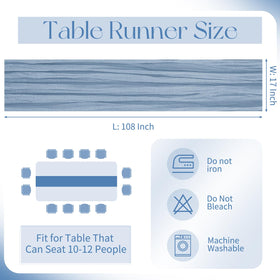 Beautane cheesecloth runner shows crinkle texture for romantic table setting.