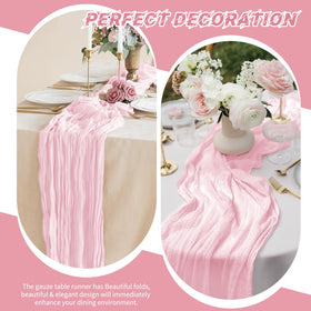Beautane 17x108 inch runner used as decorative gift wrap accents