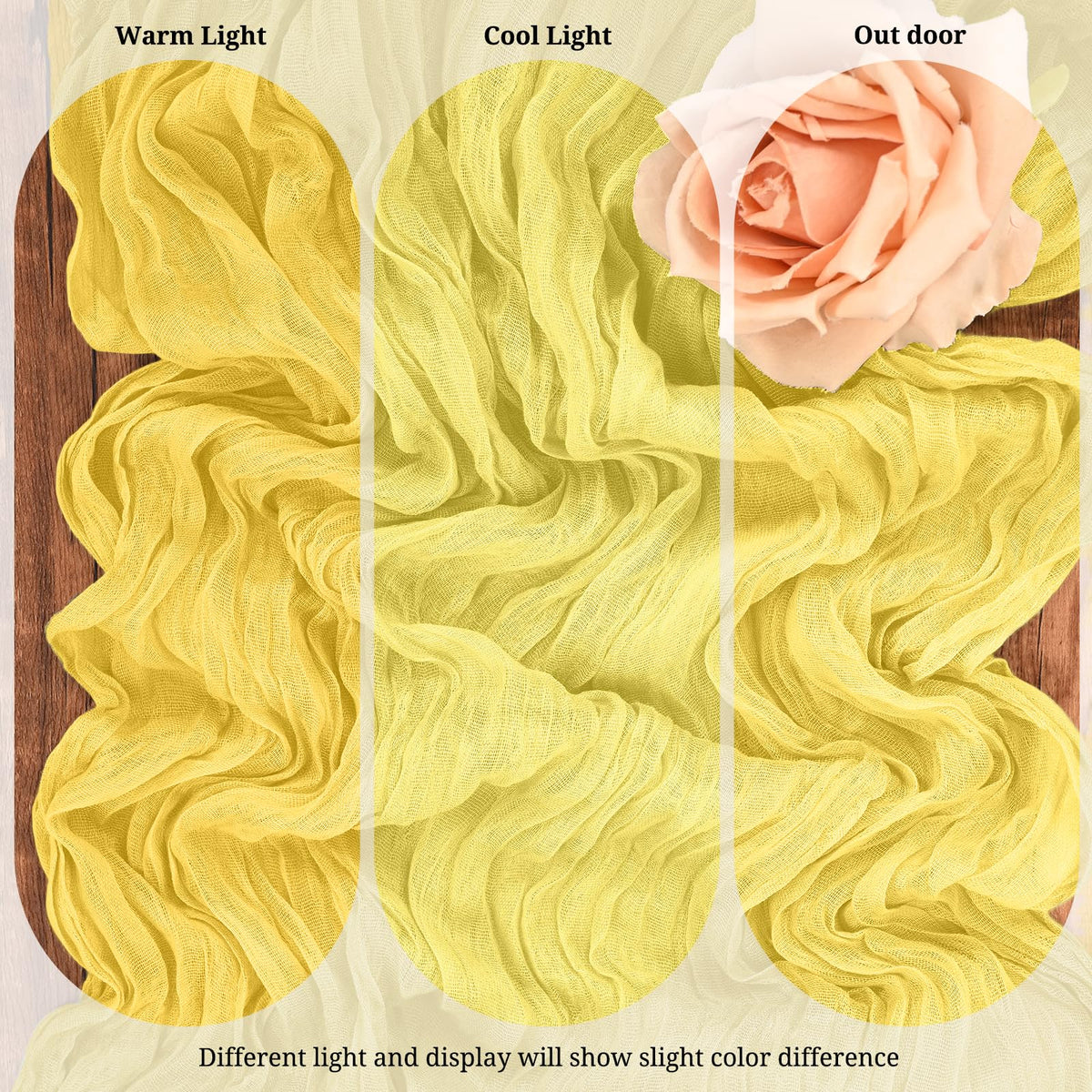 Beautane wedding table runner showcases rustic charm and subtle sheen.