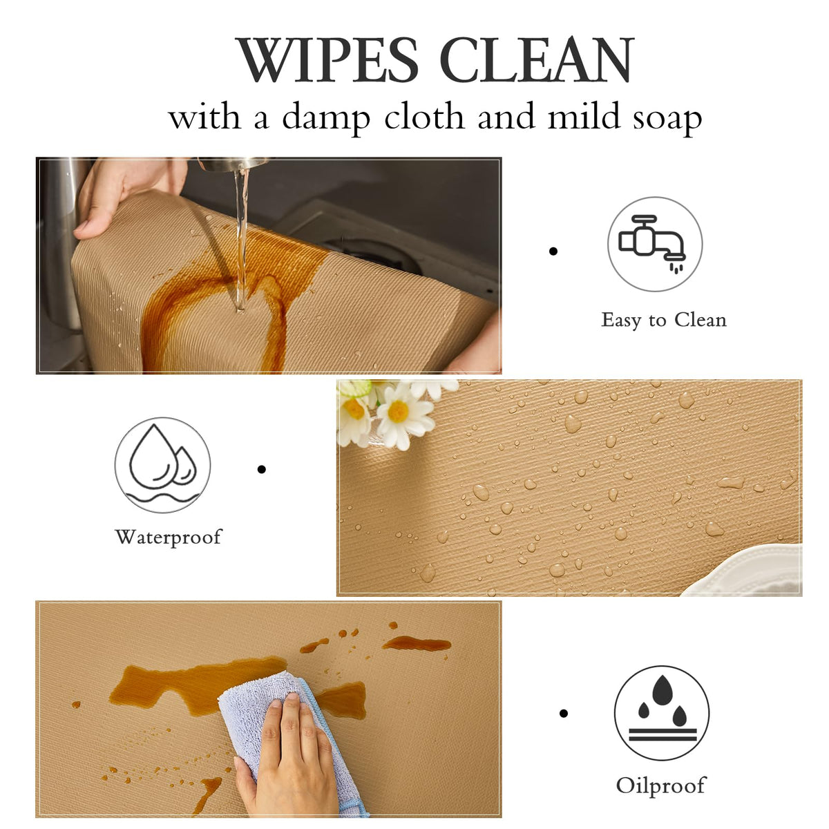 Beautysaid bathroom drawer protector liner resists moisture and cleans easily