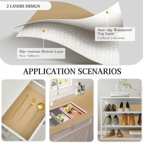 Beautysaid waterproof cabinet liner protects surfaces while preventing sliding
