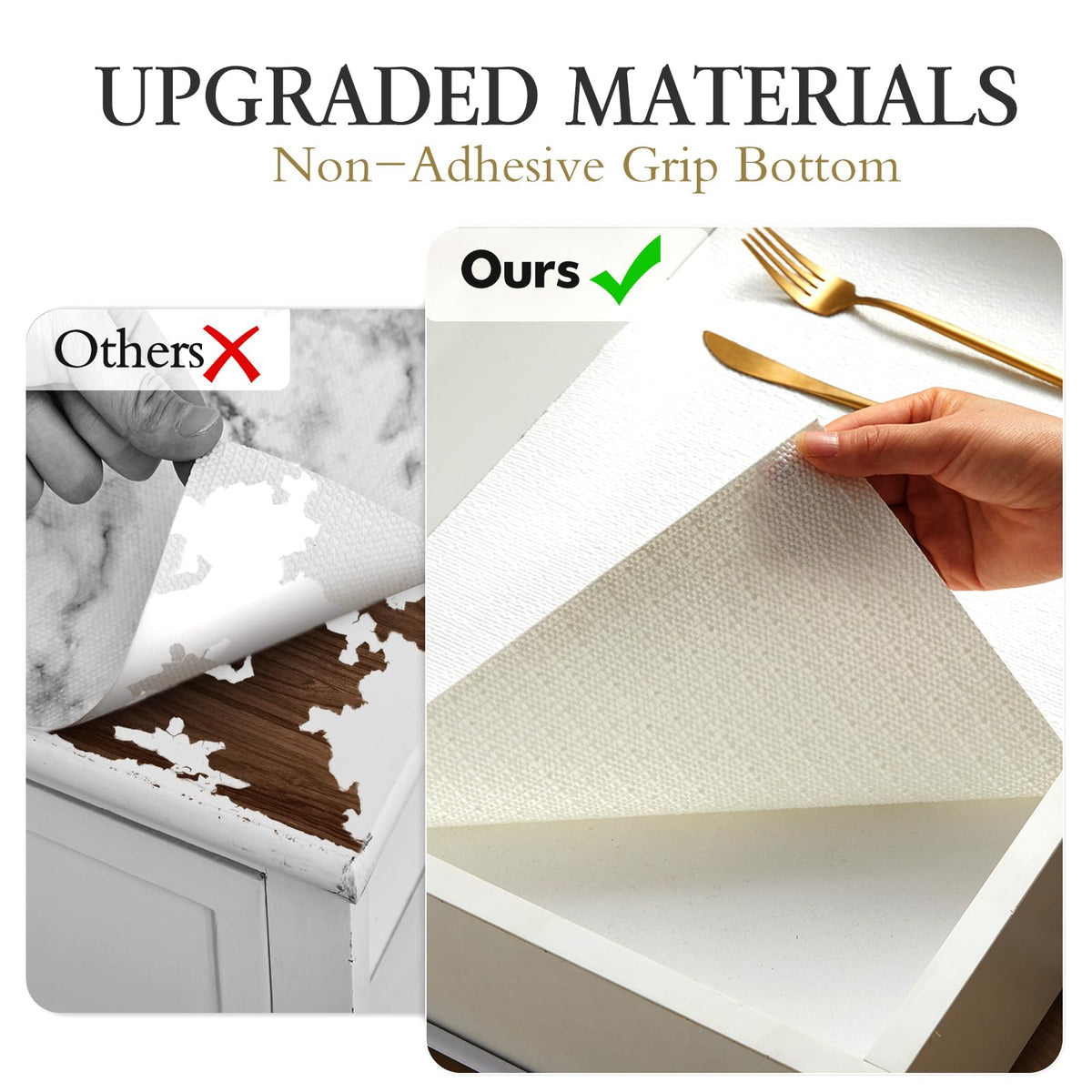 Beautysaid fridge drawer liner white prevents sliding in cool spaces.