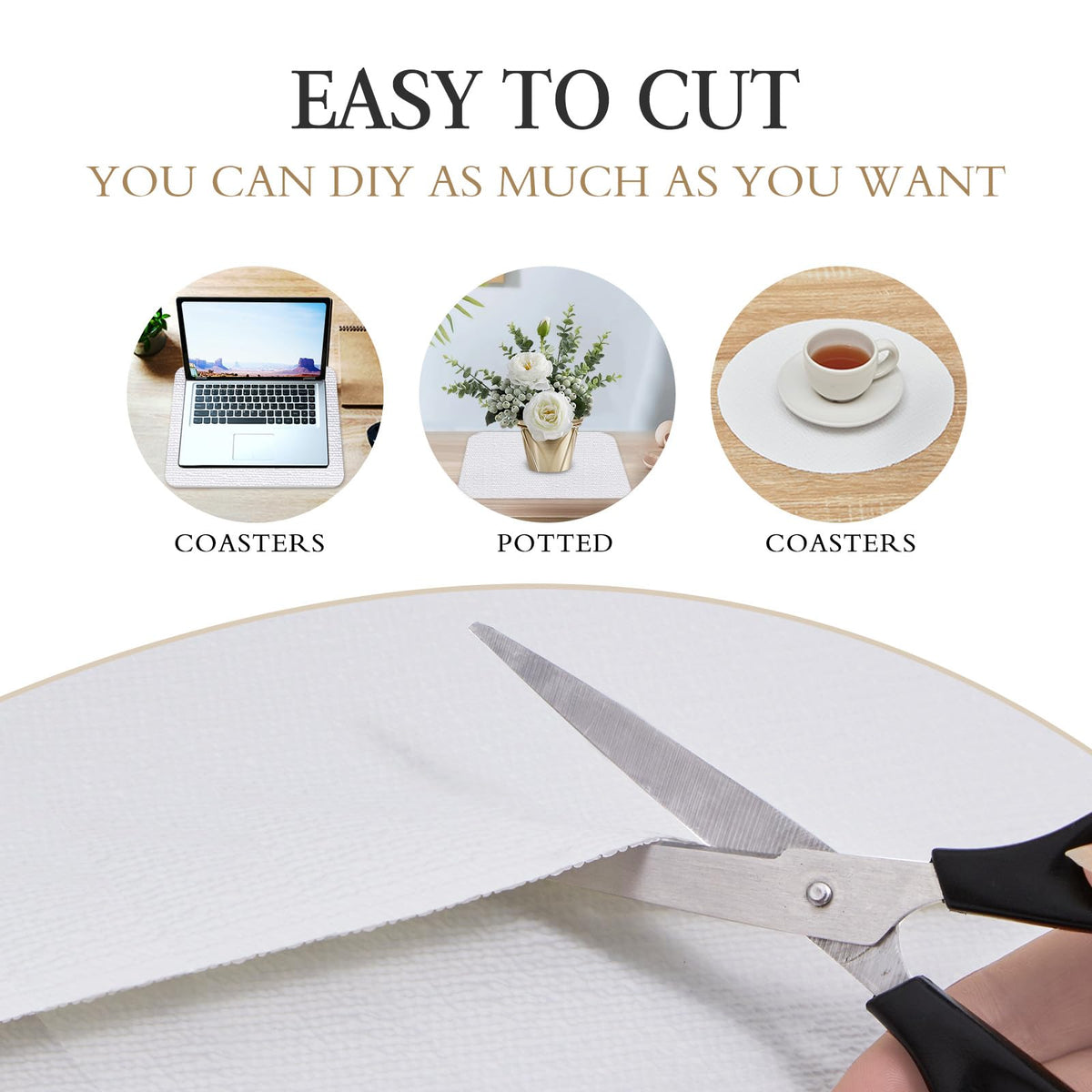 Beautysaid pantry liner, white and durable for organized shelves.