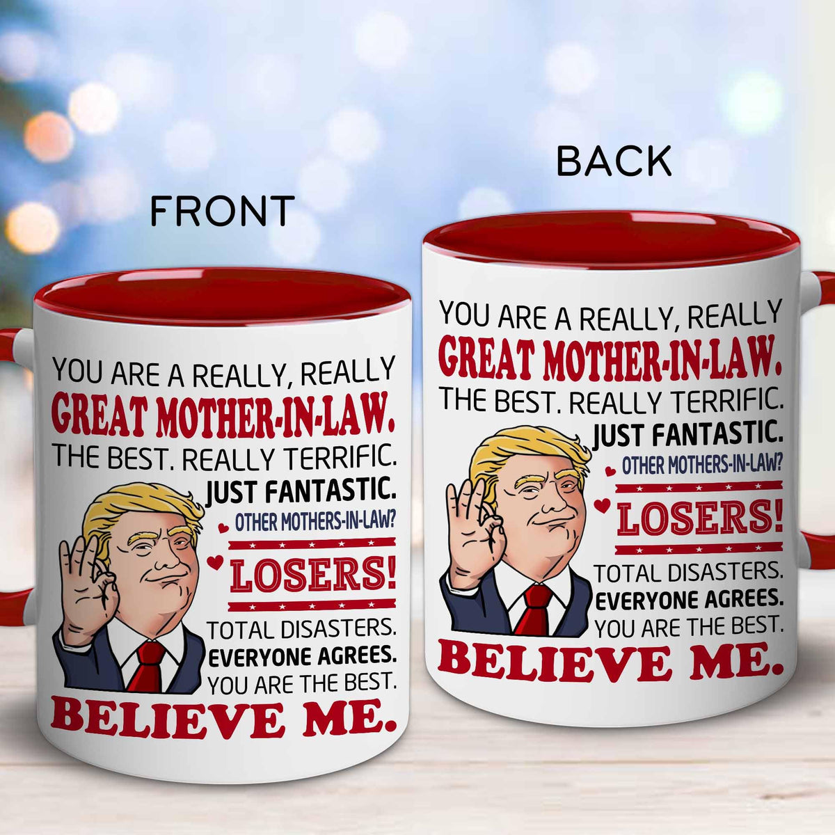 BECHUSKY Microwave and dishwasher-safe mug for easy daily use.