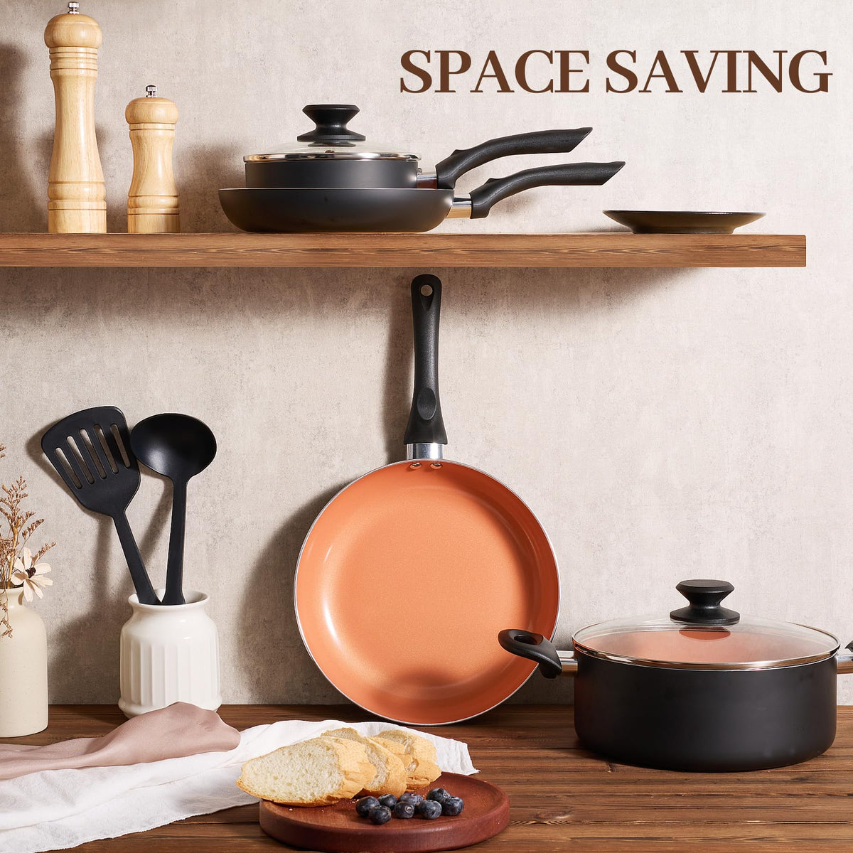 BECIGAR 10-inch frying pan delivering even heat distribution
