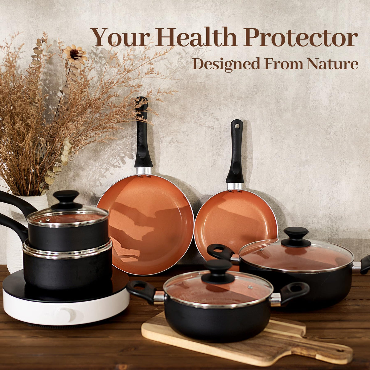 BECIGAR 6.3-inch saucepot with lid ideal for sauces