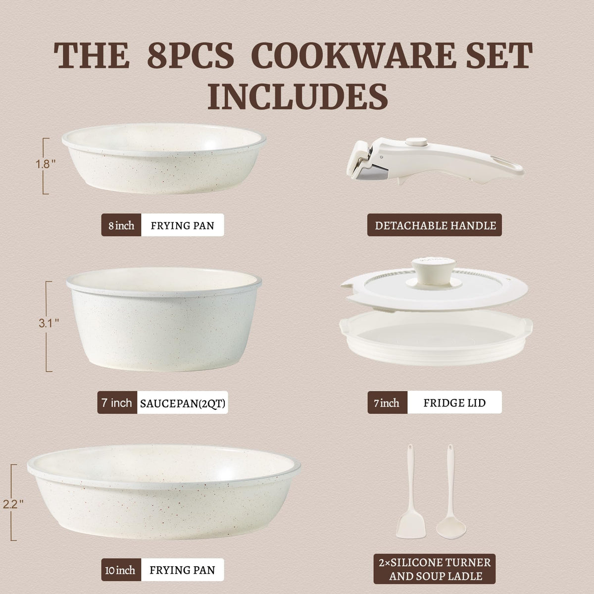 BECIGAR detachable-handle pan in use for space-saving oven transition