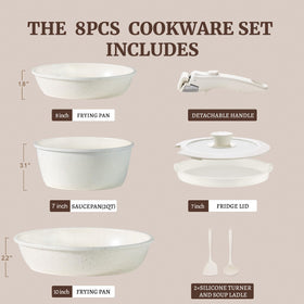 BECIGAR detachable-handle pan in use for space-saving oven transition