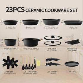 Induction-compatible base provides even heating across all hob types.