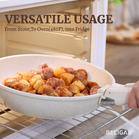BECIGAR heavy-duty die-cast aluminum pan for durable daily use