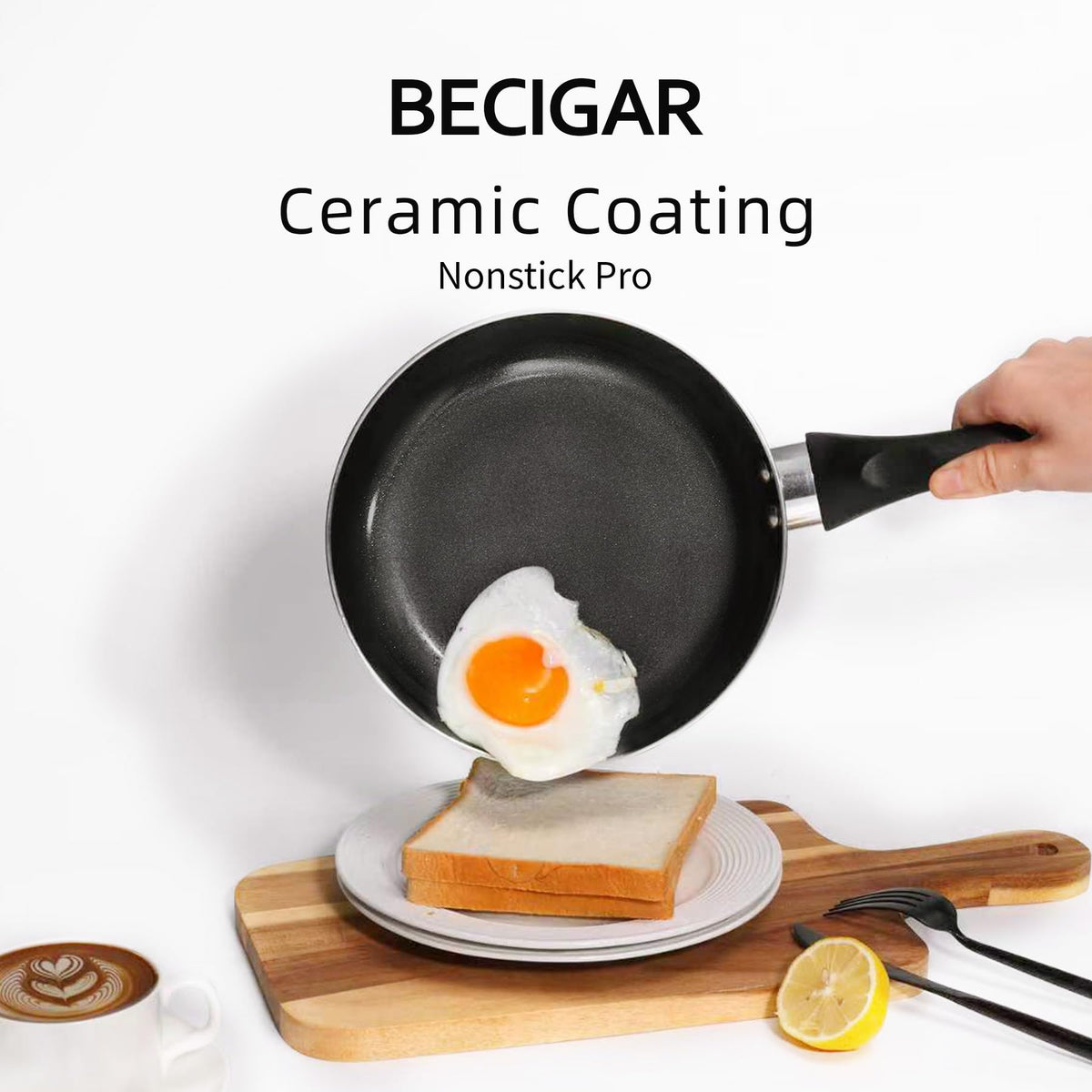 BECIGAR silicone shovel and ladle included for easy flipping and serving