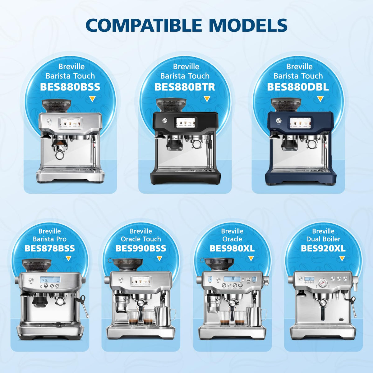 Beckacher water filters for Breville BES980 preserve minerals and reduce impurities.