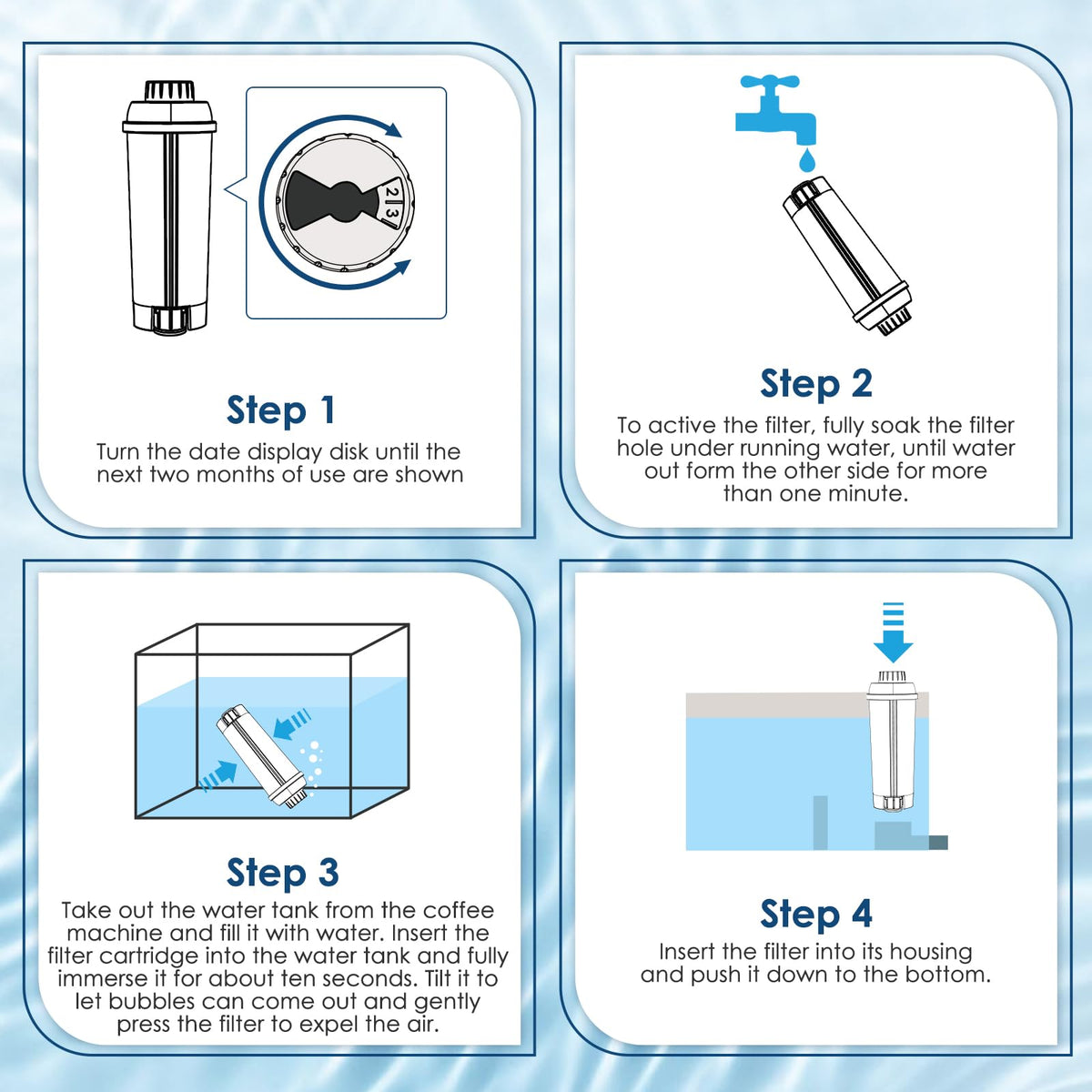 Beckacher DLSC002 soak-before-use instruction ensures optimal activation