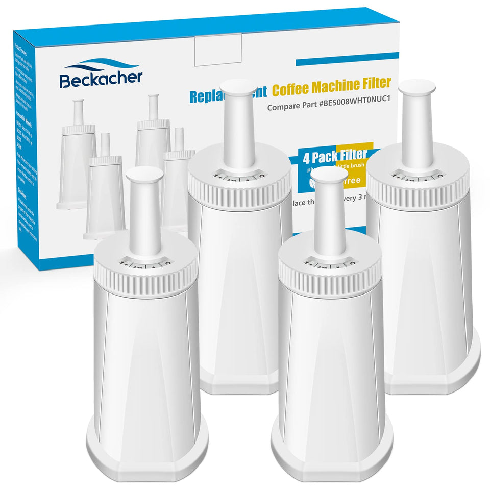 Beckacher four-pack Breville water filters ready for replacement and consistent brewing.