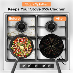 Beckon Ware silicone grease guard protects stovetop during frying