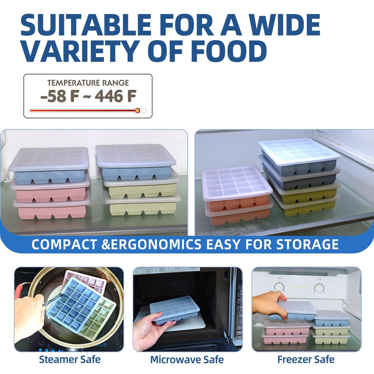BECOKIT 1 Tbsp freezer mold for ginger cubes, hassle-free freezing.