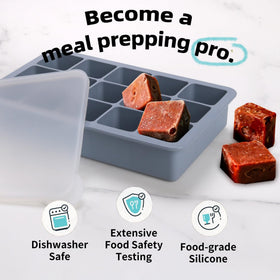 BECOKIT blue tomato paste molds for precise, compact freezing.