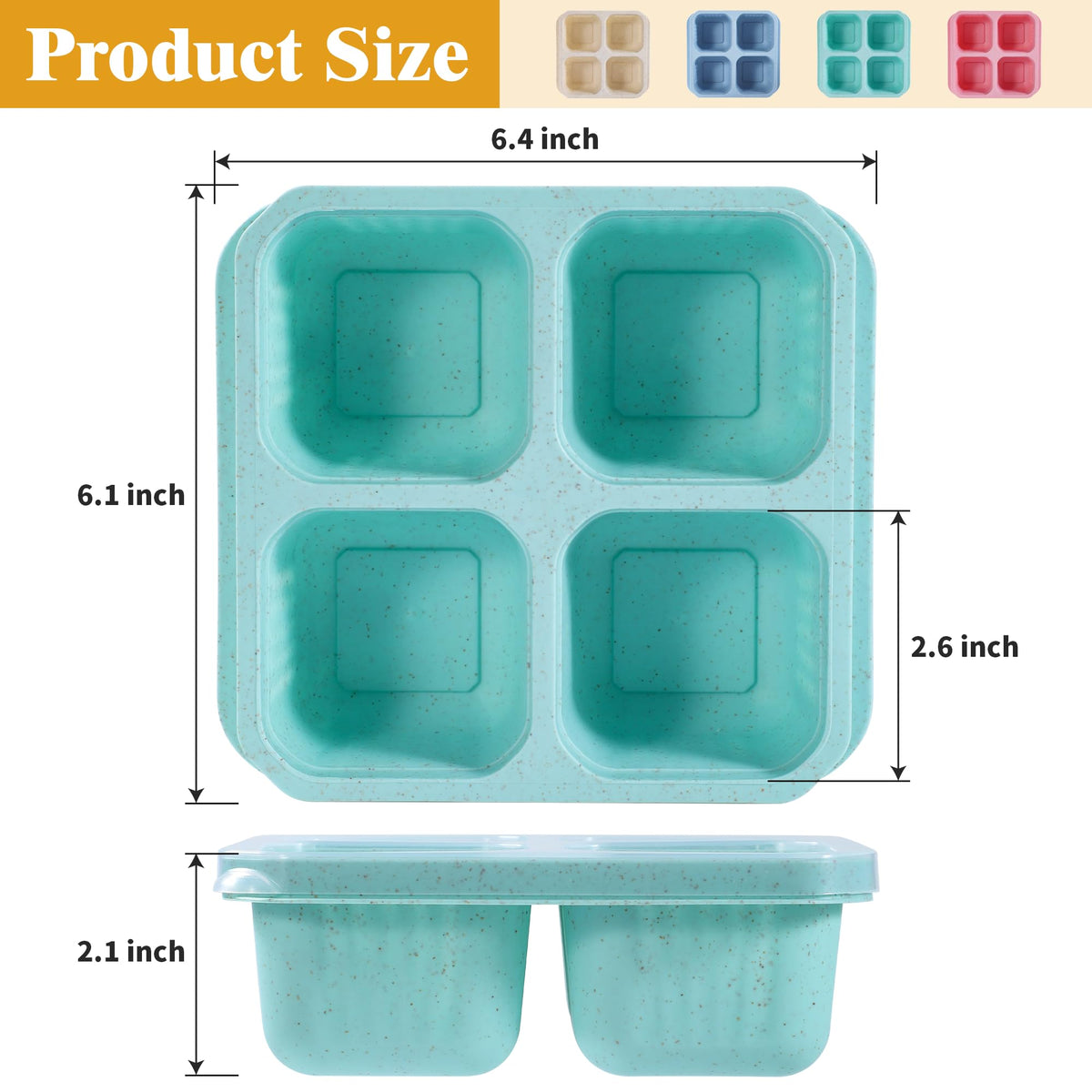 becutlery 8-pack meal prep bento box ready for on-the-go lunches