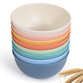 Becutlery 24oz unbreakable bowls front view in multi colors for everyday meals