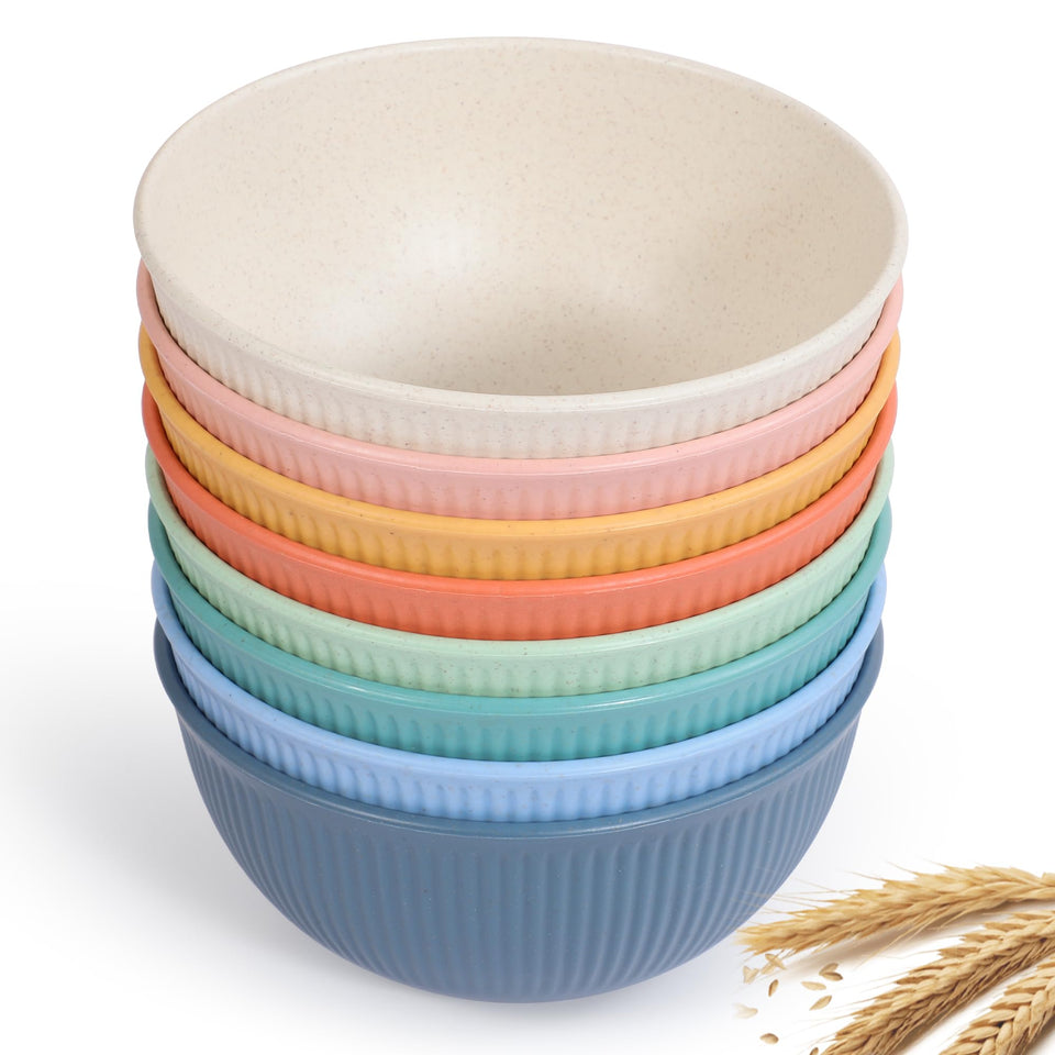 Becutlery 24oz unbreakable bowls front view in multi colors for everyday meals