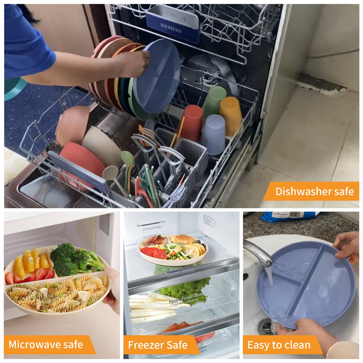 Becutlery durable smooth-edge plate designed for mess-free serving