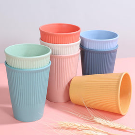 Becutlery Wheat Straw Cups in dishwasher-safe design for easy cleaning after meals.