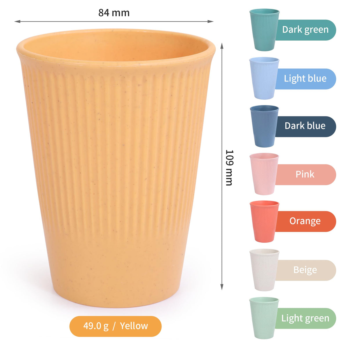 Multipurpose use of Becutlery cups for drinking, gargle, or toothbrush storage.
