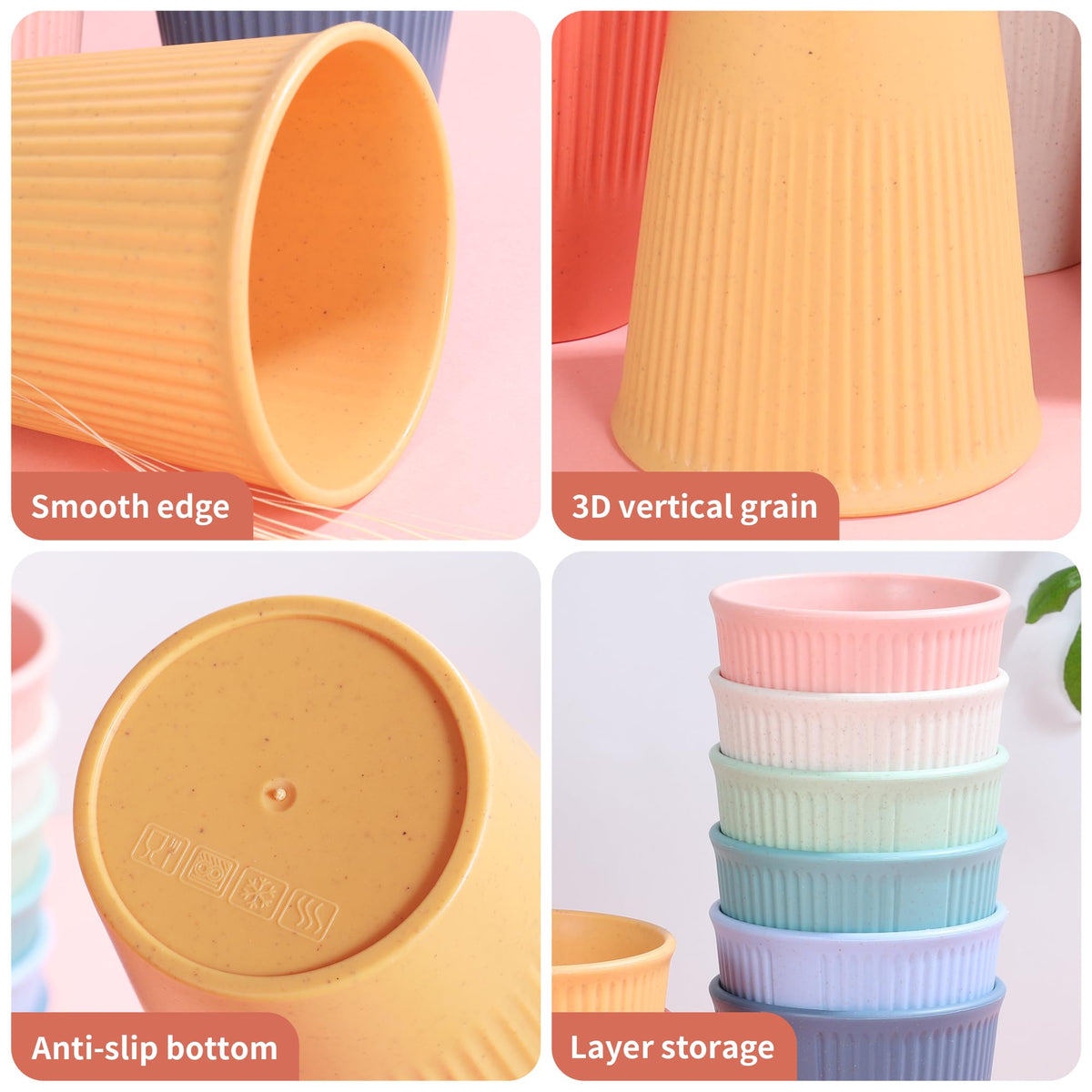 Unbreakable structure of Becutlery cups prevents spills during busy family moments.