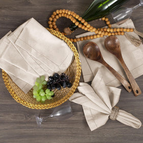Bedding Craft hemstitched napkins with corners add refined detail to weddings and banquets.