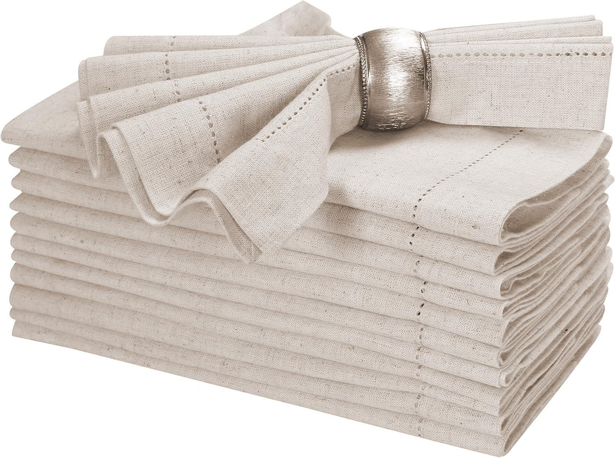 Bedding Craft linen napkins 18x18 natural fabric for elegant table settings.