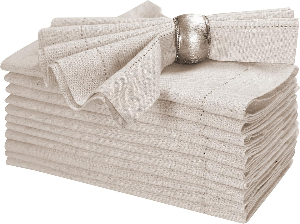 Bedding Craft linen napkins 18x18 natural fabric for elegant table settings.
