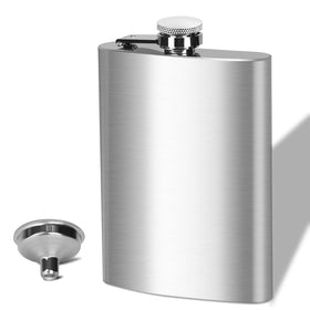 BEDEONE 8 oz flask with leakproof cap for on-the-go sipping and outdoor adventures.