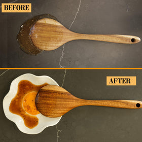 Bee! Fried Egg spoon rest in a modern kitchen scene suits contemporary decor.