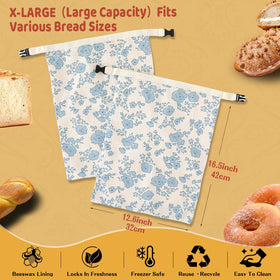 Beeboy beeswax bread bag with loaf inside preserving crust and moisture naturally.
