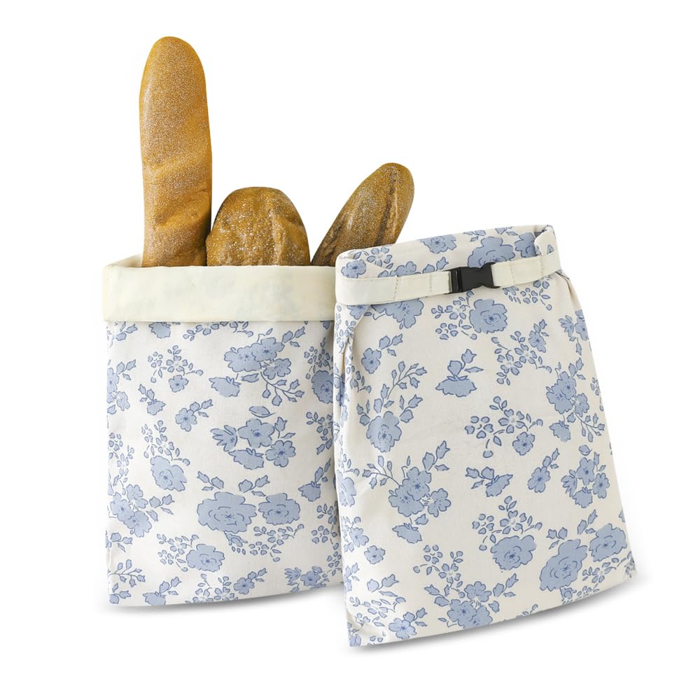 Beeboy beeswax bread bag with floral pattern keeps bread fresh and eco-friendly.