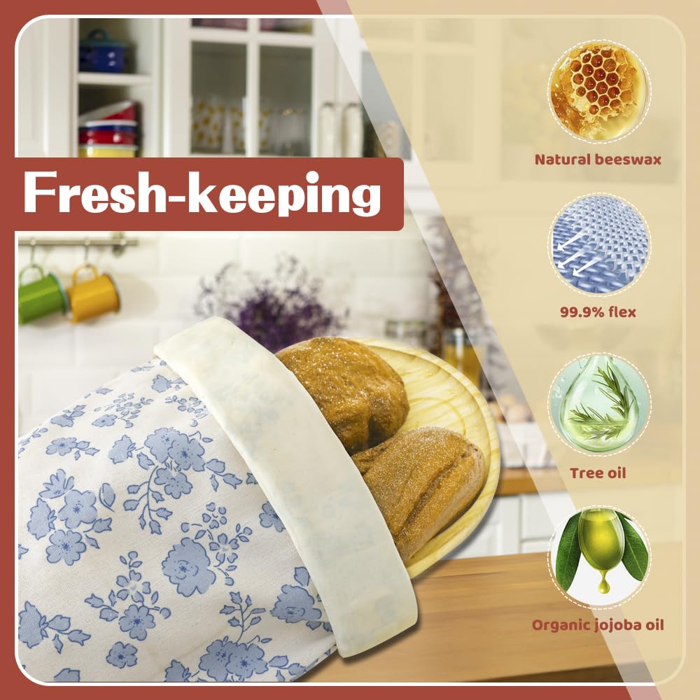 Beeboy bread bag folded for compact storage in a tidy kitchen.