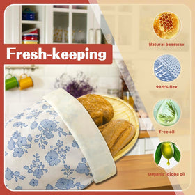 Beeboy bread bag folded for compact storage in a tidy kitchen.
