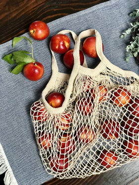 Bee Carefree produce bag keeps produce breathable and tidy