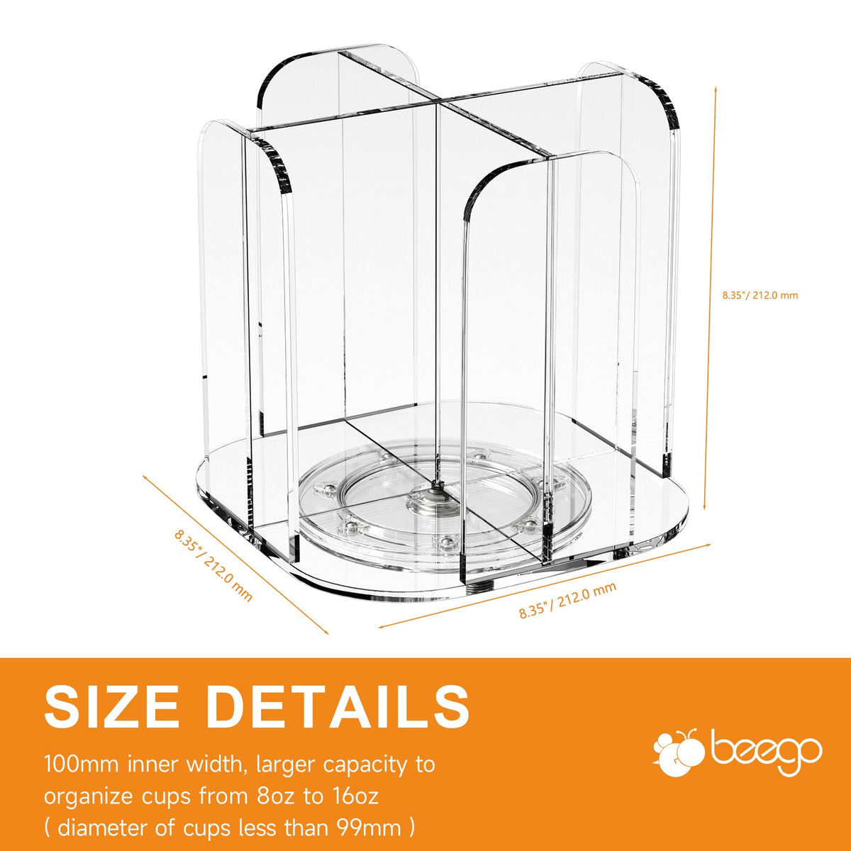 Beego breakroom cup organizer suits restaurants and offices with practical style.